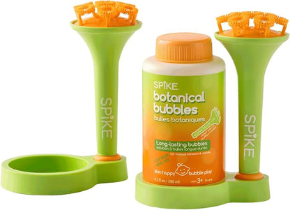 Innobaby Spike Long Lasting Outdoor Botanical Bubbles w/ 2 Blowers & Trays