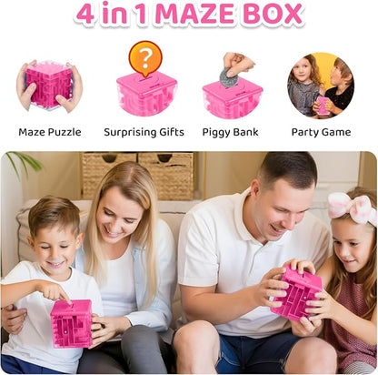 Money Maze Puzzle Boxes Pink, Money Gift Boxes for Cash Pop Up, Money Puzzle Box for Cash Gift Kids Adults