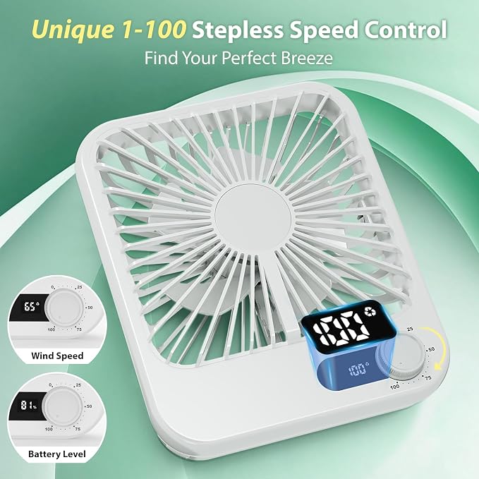 Portable Fan for Travel, 4000mAh Cruise Must Haves for Cruise Approved Rechargeable with 100 Speed Wind Adjustable, Portable Carbin Cruise Fan Magnetic for Cruise Ship Essentials 2026