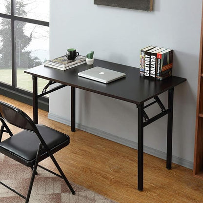 Computer Desk,55" Modern Simple Style Folding Tables,Home Office Writing Desk, Space Saving Foldable Table, No Install Needed