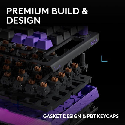 Logitech G512 X 75 TMR + Tactile Switch Mechanical Gaming Keyboard - Black | Hot-Swappable 9x TMR Rapid Trigger + Tactile Mechanical Switches, Gasket, PBT Keycaps, <8K, LIGHTSYNC RGB, for PC & Mac