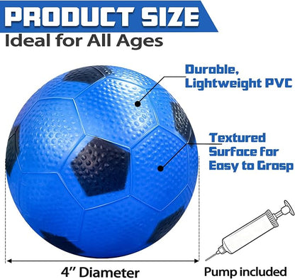 Hymaz 6 Pack Mini Soccer Ball Set, 6 Inch Colorful Soccer Balls with Pump, Indoor Outdoor Sports Mini Balls Toys for Kids Boys Girls Pool Playground Beach Garden Play