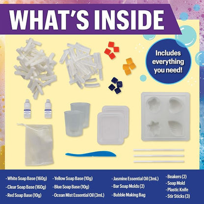 NOVA Soap Experiment Lab by MindWare – Make Your Own Soaps, Chemistry Science Kit with Scents & Molds, STEM Learning, Ages 8+