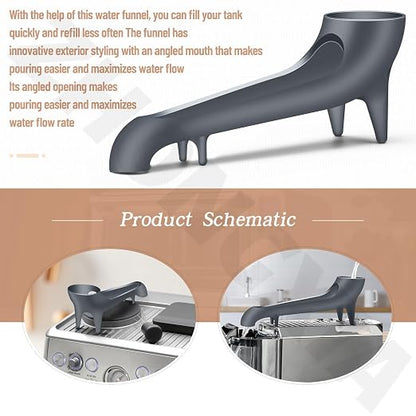 Coffee Machine Water Tank Access Funnel for Breville ESP-resso Machine, Coffee Machine Water Tank Funnel fits Coffee Machines with Water Tank on The Back, Use for All Flat Top