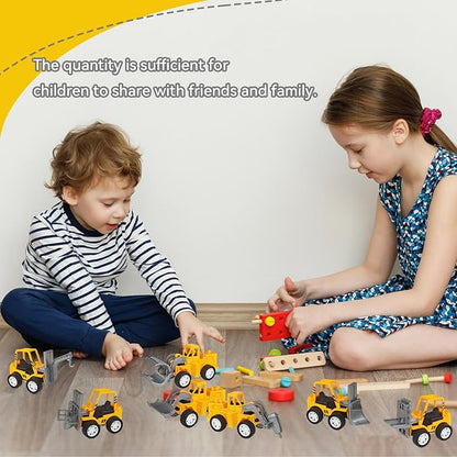 OJYUDD 24 Pcs Mini Construction Vehicles,Pull Back Engineering Vehicles,Play Figure Vehicles Toys for Birthday Party Favors,Gifts,Rewards