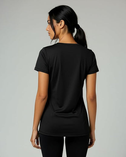 5 Pack Women's Dry Fit V Neck Workout Tops T Shirts Athletic Gym Yoga Tees | Available In Plus Size, Cooling Moisture-Wicking, Short Sleeve, Quick-Dry, Fitness, Stretch, Exercise, Running, Hiking