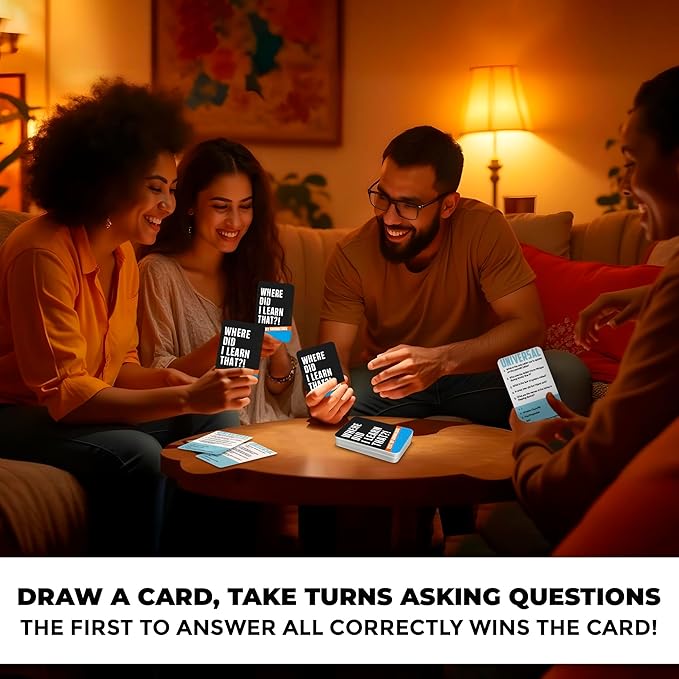 QUOKKA Trivia Card Games for Adults with 500 Questions – Party Board Games for Adults, Teens and Families – Trivia Cards with Answers in General Knowledge – Fun Game for Family Game Night