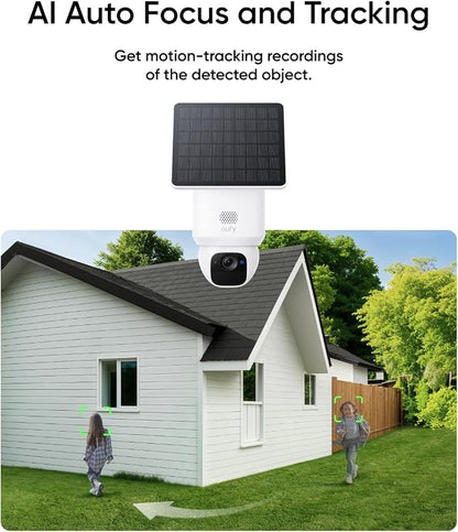 eufy Security SoloCam E30, 2-Cam Pack Kit, Security Cameras Wireless Outdoor, Solar Camera Outdoor Wireless, 360° Pan, AI Tracking, 2K Clarity, No Monthly Fee, Built-in Local Storage (Up to 16TB)