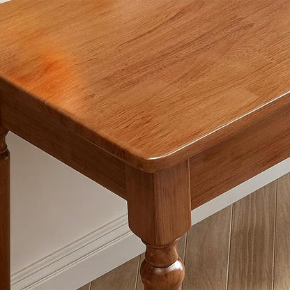 Solid Wooden Desk with Drawers, Small Writing Desk with Drawers for Computer, PC Desk for Work, Study or Gaming, Easy to Assemble (Walnut-B, 39in)