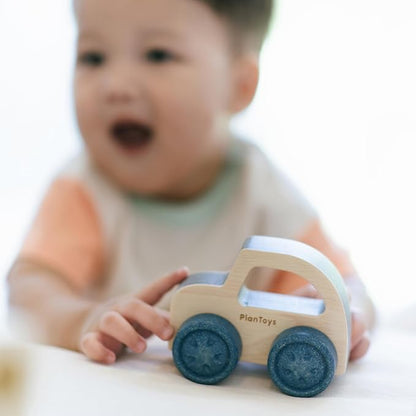 PlanToys® Wooden Timber Trail EV | Montessori Push and Roll Toy for Fine Motor Skills, Coordination and Cause and Effect Learning | Eco Friendly Baby Toy for Sensory and Active Play