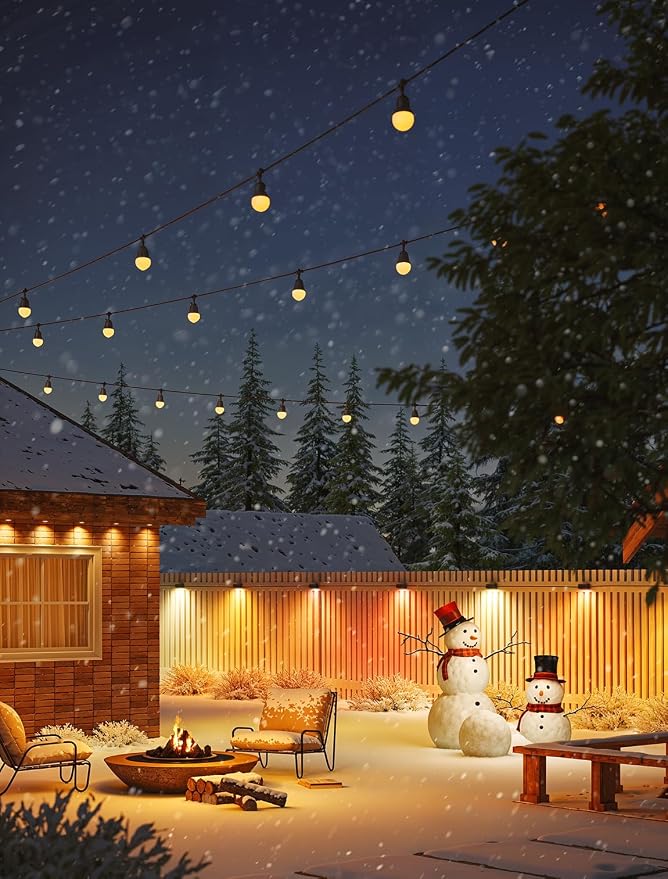 Govee 72ft RGBIC Outdoor Deck Lights, 4000K White Light, IP65 Smart Lights | 60+ scene modes, -4°F to 104°F, APP Remote or Voice Control, Work with Alexa, Matter, Google Home, Music Mode, Patio Decor