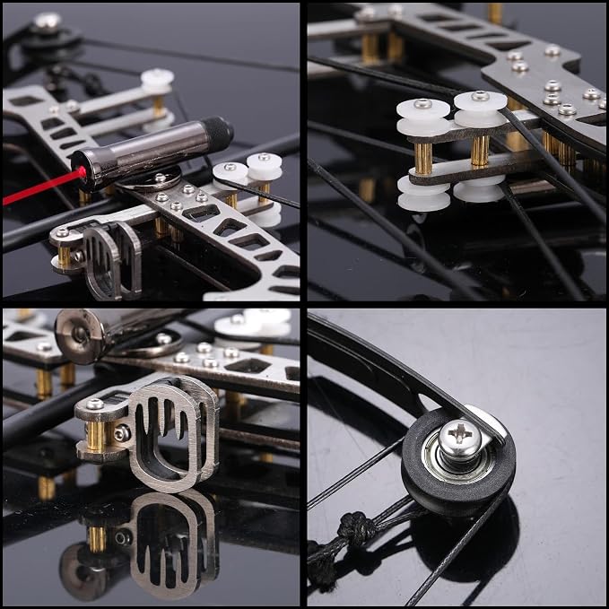 Archery Bow Set Left and Right Hand Compound Bow Hunting Bow Metal Material Catapult RH/LH for Practice Archery
