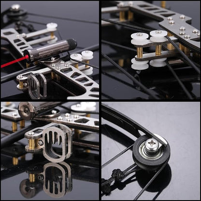 Archery Bow Set Left and Right Hand Compound Bow Hunting Bow Metal Material Catapult RH/LH for Practice Archery