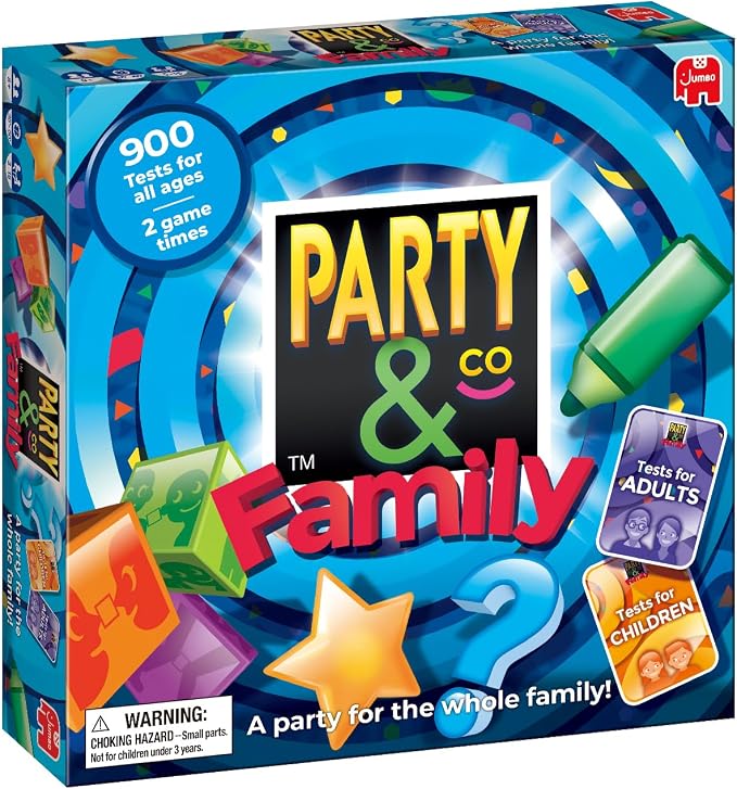 Jumbo Party & Co. Family Board Game - Fun Multi-Challenge Game for 8+ Years, Multiplayer Family Entertainment.
