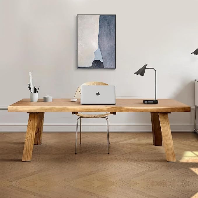 Desk / 55 inches,Solid Wood Desk Classical Style Home Office Desks/New Chinese Style Computer Table/Wooden Desk/Brown Desk