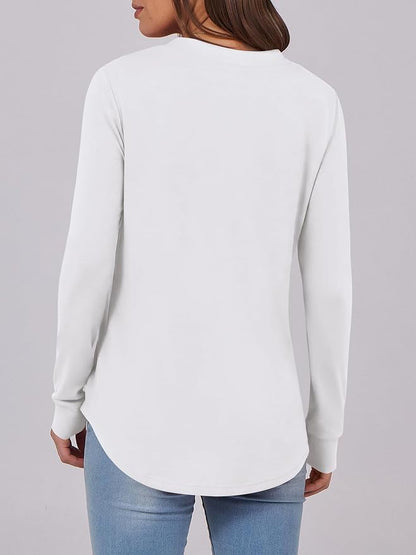 ANRABESS Women's Long Sleeve Shirts 2026 Spring Fashion Dressy Casual Tops Trendy Henley Blouses Cute Work Outfits Clothes
