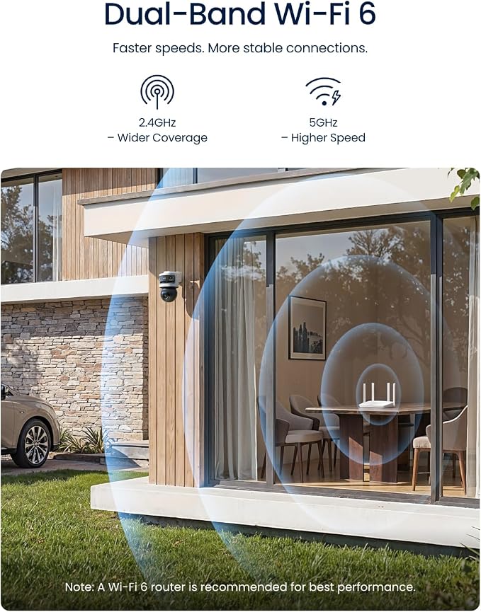 REOLINK OMVI 3i WiFi, 10MP+8MP 4K, Triple-Lens Outdoor Security Camera | 180° Panoramic + Pan-Tilt, SyncTrack&Auto Tracking, Dual-Band WiFi 6, Smart Detection, Local AI Video Search, No Monthly Fees