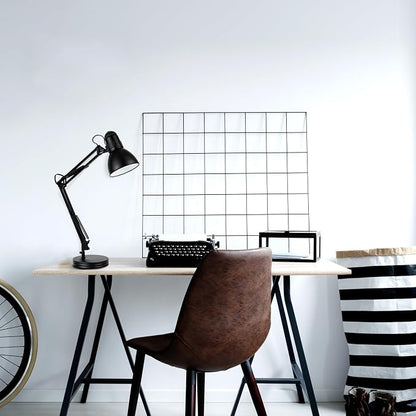 Globe Electric 5698601 28" Heavy Base Top Moving Spring Balanced Swing Arm Desk Lamp, Black, On/Off Rotary Switch on Shade, Office Decor, Reading Light, Home Essentials, Room Lighting