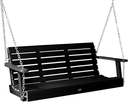 highwood Weatherly Porch Swing 5 Feet, Black