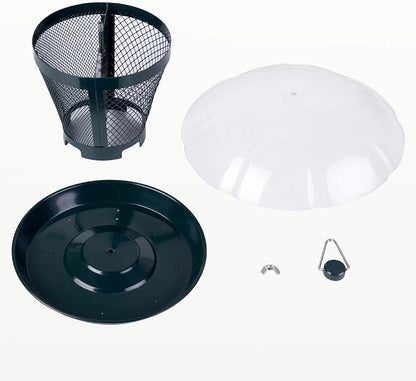 Kingsyard Bird Feeder for Outside, Dual-Use Metal Mesh Wild Bird Feeder with Weatherproof Dome Dual, 2.5 lbs Seed Capacity for Finch Cardinal