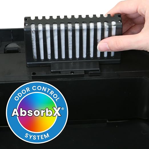 iTouchless Official AbsorbX Trash Can Deodorizer 3-Pack All Natural Activated Charcoal Odor Absorber Stops Garbage Smells, Compost Bin Air Freshener Filter for 8 Gal & Larger Trashcan with Compartment