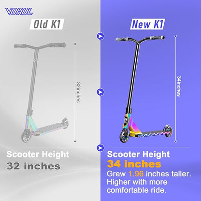 VOKUL K1 Pro Stunt Trick Scooter for Kids 8 Years and Up Freestyle Skate Park Street for Boys Girls
