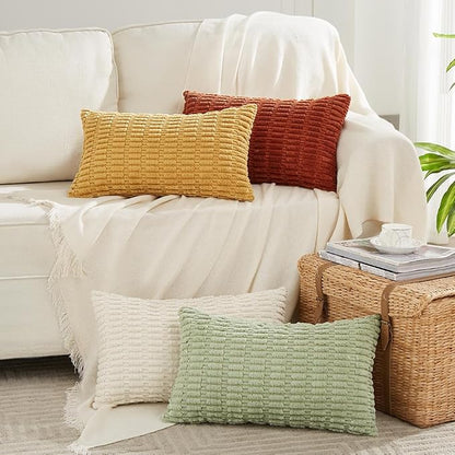 Fancy Homi 4 Packs Decorative Throw Pillow Covers for Living Room Couch Bed, Modern Farmhouse Boho Home Décor Accent Cushion Case, 24" x 16", Fall
