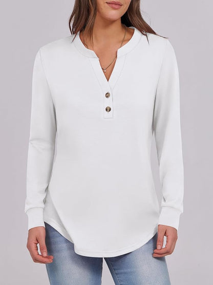 ANRABESS Women's Long Sleeve Shirts 2026 Spring Fashion Dressy Casual Tops Trendy Henley Blouses Cute Work Outfits Clothes
