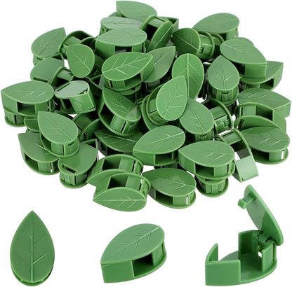 Geiserailie 60 Pieces Plant Climbing Wall Fixture Clips with 72 Pieces Acrylic Adhesive Sticker Leaf Fixer Invisible Wall Vines Fixing Clips Hook Plant Vine Traction for Indoor Outdoor Decoration