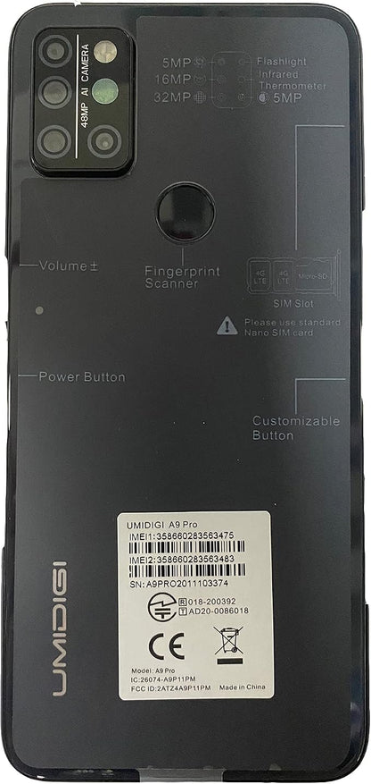 UMIDIGI A9 Pro Unlocked Cell Phones(4+64GB) 6.3" FHD+ Full Screen, 4150mAh High Capacity Battery Smartphone with AI Matrix Quad Camera, Dual SIM Phone