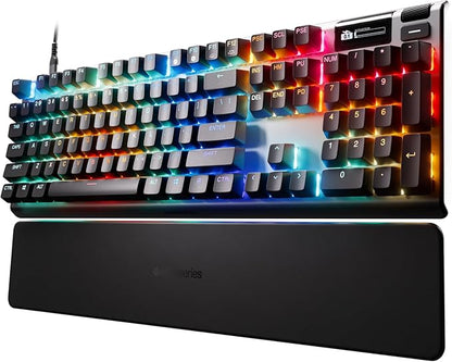SteelSeries Apex Pro Gen 3 OmniPoint 3.0 HyperMagnetic Switches — Adjustable Actuation — Rapid Trigger — Game-Ready Presets — Protection Mode — Rapid Tap/SOCD — OLED — RGB — PBT Keycaps — USB-C