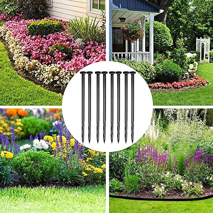 Plastic Landscape Anchoring Spikes 8 Inch Nylon Spiral Landscape Spikes for Yard, Garden Lawn, Weed Barriers, Artificial Turf, Tent (50, 10 in)