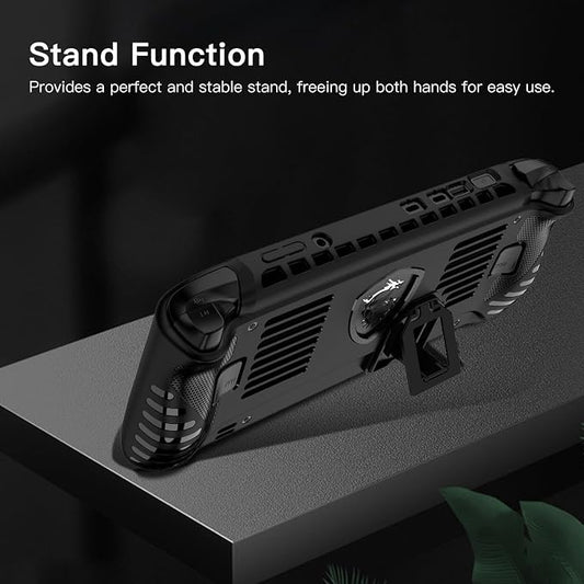 Case Cover for MSI Claw 8 AI+ A2VM Handheld Game Console, Slim Soft TPU Protective Skin Case with Kickstand for MSI Claw 8 AI+ A2VM, Anti-Scratch,Shockproof,Black
