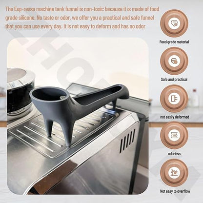 Coffee Machine Water Tank Access Funnel for Breville ESP-resso Machine, Coffee Machine Water Tank Funnel fits Coffee Machines with Water Tank on The Back, Use for All Flat Top