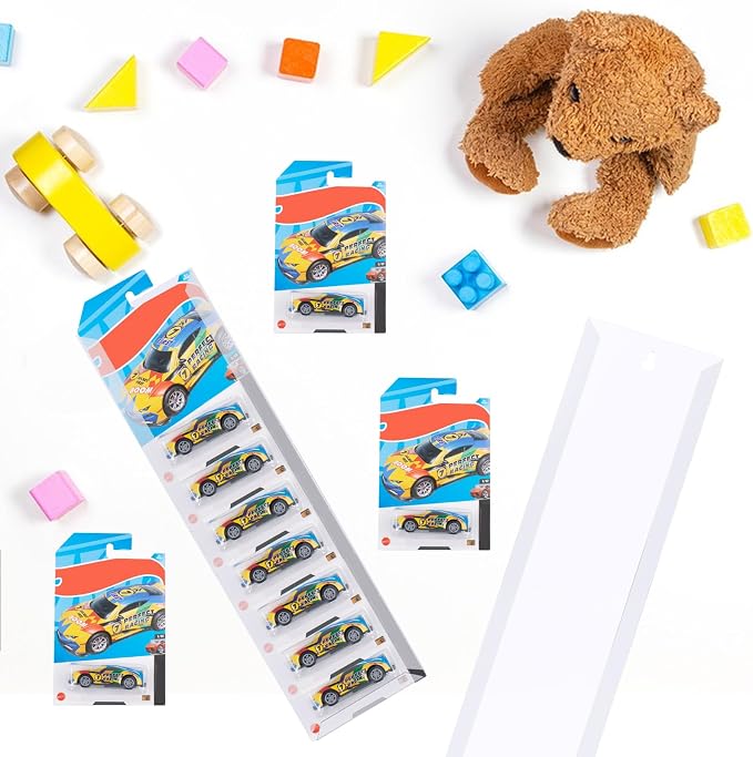 20 PCS Model Car Display Case Wall Mount 4.4" Wx16.7 H, Diecast Blister Packed Toy Car Organizer Holds Up to 140 Cars, Compatible with Packaged Cars Display Shelf Rack Wall Storage