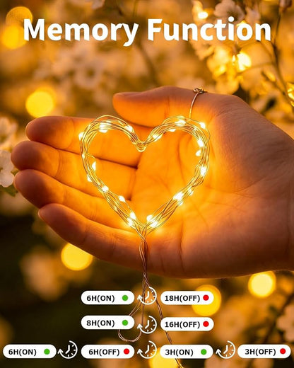 Solar Fairy String Lights 4 Pack Outdoor Remote Total 158FT 480LED Warm Multicolor 11 Mode Solar Powered Waterproof Copper Wire Twinkle String Light for Christmas Garden Tree Wedding Yard Decoration