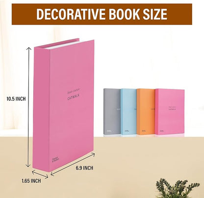 4 Pcs Decorative Books | Faux Modern Coffee Table & Shelf Decor | Sleek Minimalist Look for Living Room, Office and Entryway - Not Real, Tool-Free 2-Min Setup