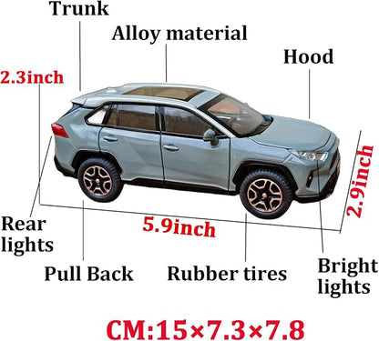 Toy Car Model Cars Pull Back Toys diecast Cars 1/32 Metal Collect car with Light and Sound Pull Back for Boys Children Age 3 + Year Old Festival Gift(Green)