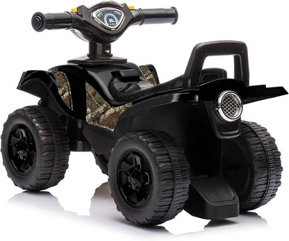 Best Ride On Cars Realtree Officially Licensed Black Quad Push Car for Toddlers 18–36 Months | Foot-to-Floor Ride-On with Horn Sounds, Under-Seat Storage & 4-Wheel Design | Safe Indoor/Outdoor Fun