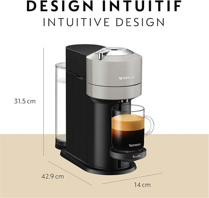 Nespresso Vertuo Next Coffee and Espresso Maker by Breville, Light Grey