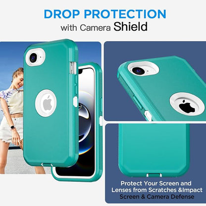 AICase for iPhone 17e/iPhone 16e Case 2026,Heavy Duty Drop Protection Full Body Rugged Shockproof/Drop Proof/Dust Proof Military Protective Tough Durable Cell Phone Cover for iPhone 17e/16e 6.1_5