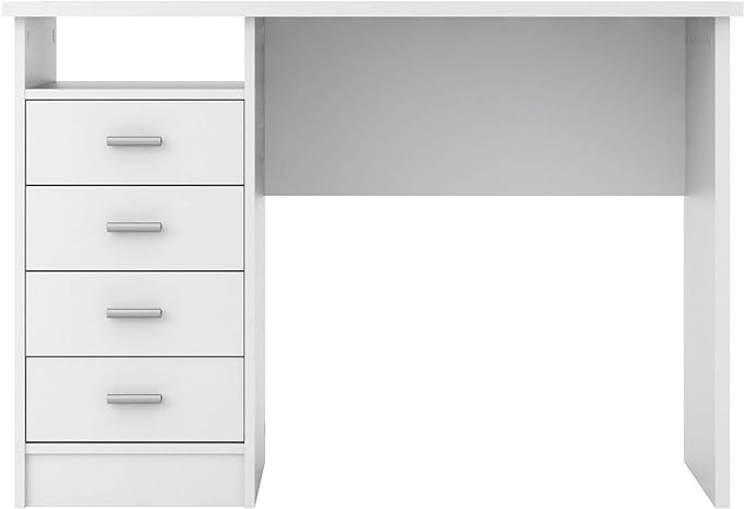 Tvilum Desk with 4 Drawers, White