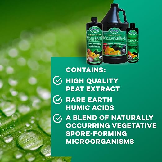 MICROBE LIFE HYDROPONICS Nourish-L Liquid Conditioner, Stimulator to Enhance Plant Nutrient Absorption for Fruits & Vegetables, Use with Any Feeding Systems Including Hydroponics or Soil, 16 Ounces