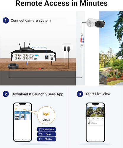Anlapus 4 Pack 1080P HD-TVI Security Cameras with Audio, Night Vision, 2MP Outdoor Indoor Weatherproof Home Surveillance CCTV Bullet Camera for Anlapus 1080P/2MP/5MP/4K Analog DVR System