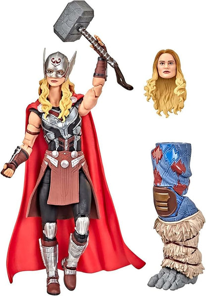 Marvel Legends Series Thor: Love and Thunder Mighty Thor Action Figure 6-inch Collectible Toy, 4 Accessories, 1 Build-A-Figure Part