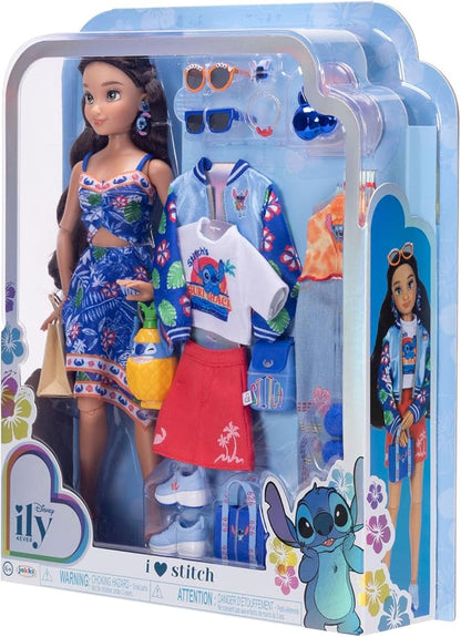 Disney ILY 4ever Fashion Dolls Inspired by Stitch 11.5" Tall with 13 Points of Articulation, Multi-Outfit Closet Set and a Glittery Mickey Ring for You! [Amazon Exclusive]