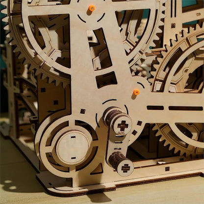 3D Wooden Puzzles Marble Run Set - Space Labyrinth Mechanical Model Kits with Motor, Brainteaser and Puzzle for Christmas/Birthday,Gifts for Adults and Teens to Build Combination