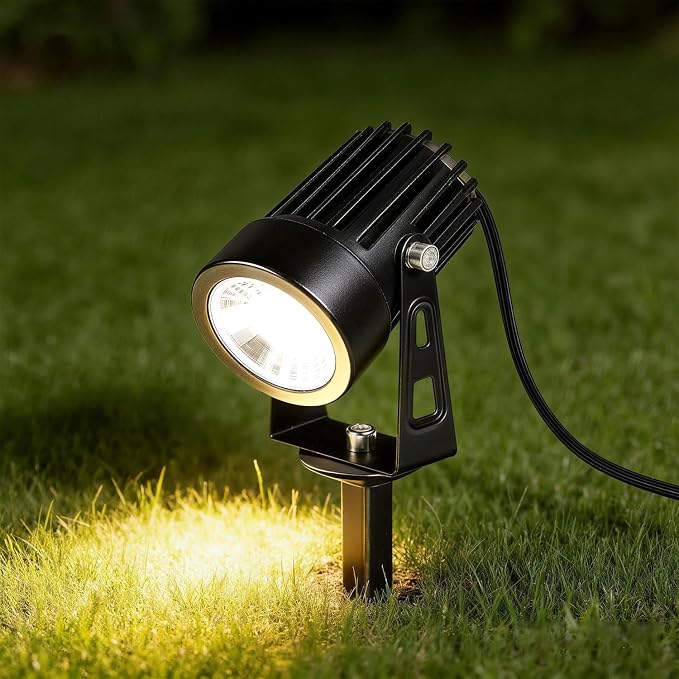 RGBCW Smart Outdoor Landscape Lighting, 6 Pack Outdoor Spot Lights with Transformer, WiFi+Bluetooth App Control Garden Path Lights, Low Voltage IP65 Waterproof for Yard Walkway Plants Trees