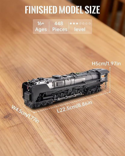 Piececool 3D Metal Model Kit Class S-2 Locomotive Steam Train 3D Metal Puzzles for Adults, DIY Brain Teaser Building Kits, Birthday Christmas Day Gift for Teens