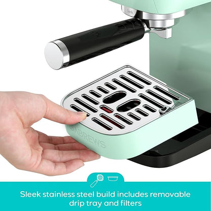 CASABREWS 3700 Essential Espresso Machine, Stainless Steel Espresso Maker | 20-Bar Italian Pump, Powerful Steam Wand, 43.9oz Removable Water Tank, Compact Espresso Maker for Home, Cappuccino & Latte